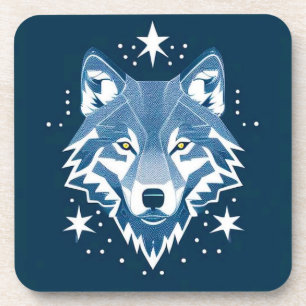 Dessous-de-verre Illustration géométrique de loup