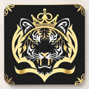 Dessous-de-verre Illustration majestueuse du tigre doré