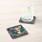 Dessous-de-verre Illustration mignonne de faon (Côté Droit)