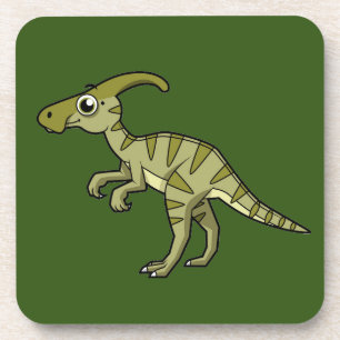 Dessous-de-verre Illustration Mignonne D'Un Parasaurolophus Dinosau