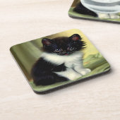 Dessous-de-verre Illustration vintage Tuxedo Kitten (Côté gauche)