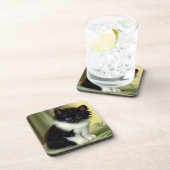 Dessous-de-verre Illustration vintage Tuxedo Kitten (Côté Droit)