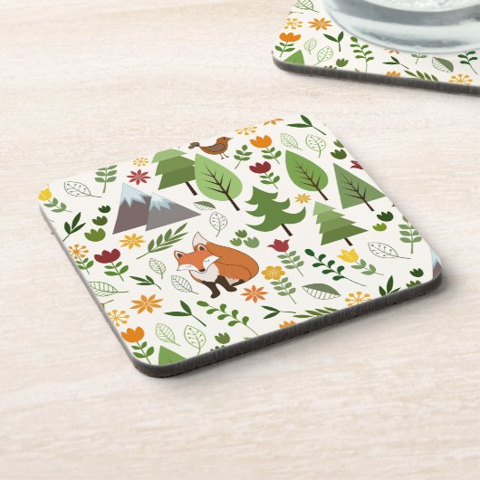 Dessous-de-verre Illustrations de style scandinave sur crème (Côté gauche)