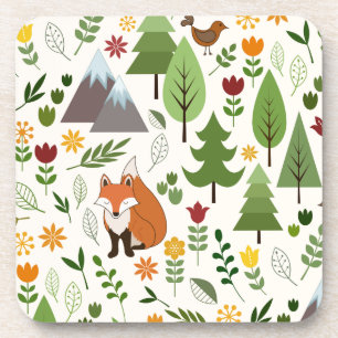 Dessous-de-verre Illustrations scandinaves de style sur la crème