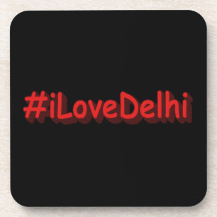 Dessous-de-verre "#iLoveDelhi" Joli design. Commandez dès maintenan