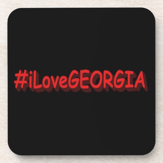 Dessous-de-verre "#iLoveGEORGIA " Joli design. Acheter maintenant (Devant)