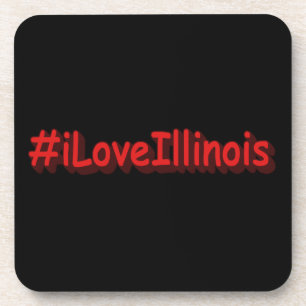 Dessous-de-verre "#iLoveIllinois" Joli design. Acheter maintenant