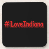 Dessous-de-verre "#iLoveIndiana " Conception sympa. Acheter mainten (Devant)