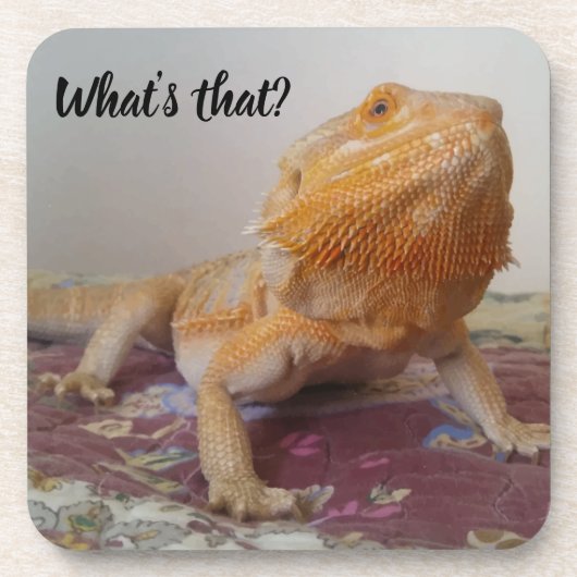 Dessous-de-verre Image de dragon à oreille orange mignon (Devant)