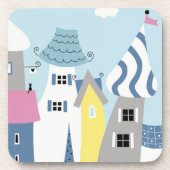 Dessous-de-verre Image de la ville côtière (Devant)