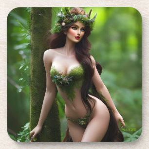 Dessous-de-verre Imaginaire Belle Fée Forêt