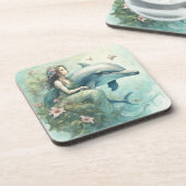 Dessous-de-verre Imaginaire dauphin 2 (Côté gauche)