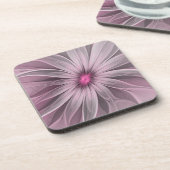 Dessous-de-verre Imaginaire Fleur Plum Abstrait Flore Fractal Art (Côté gauche)