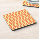 Dessous-de-verre Impression à ruban du milieu du siècle - orange et (Côté gauche)