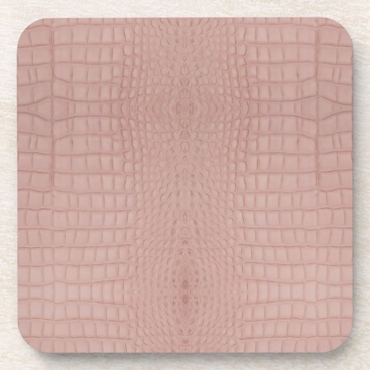 Dessous-de-verre Impression Alligator rose (Devant)