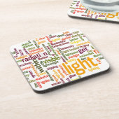 Dessous-de-verre Impression Cloud Word clair (Côté gauche)