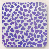 Dessous-de-verre Impression dalmate violet et blanche (Devant)