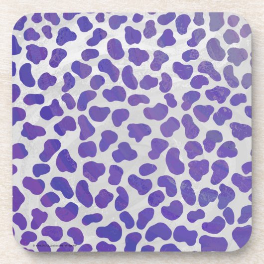 Dessous-de-verre Impression dalmate violet et blanche (Devant)