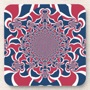 Dessous-de-verre Impression d'art à kaléidoscope tourbillonnant
