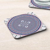 Dessous-de-verre Impression d'art de conception radiale (Côté gauche)