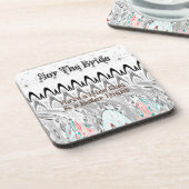 Dessous-de-verre Impression d'art pour cadeau de fête de fiançaille (Côté gauche)