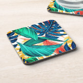 Dessous-de-verre Impression feuille exotique (Côté gauche)