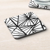 Dessous-de-verre Impression Lino Triangles Abstrait (Côté gauche)