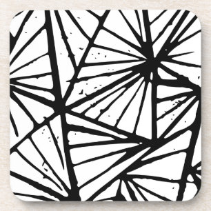 Dessous-de-verre Impression Lino Triangles Abstrait