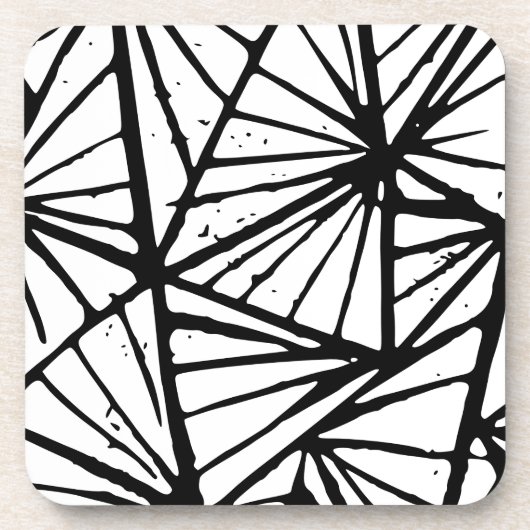 Dessous-de-verre Impression Lino Triangles Abstrait (Devant)