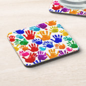 Dessous-de-verre Impression manuelle colorée (Côté gauche)