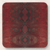 Dessous-de-verre Impression Python rouge et noir (Devant)
