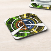 Dessous-de-verre Impression radiale colorée (Côté gauche)