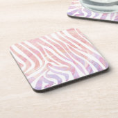 Dessous-de-verre Impression rose et blanc Zebra (Côté gauche)