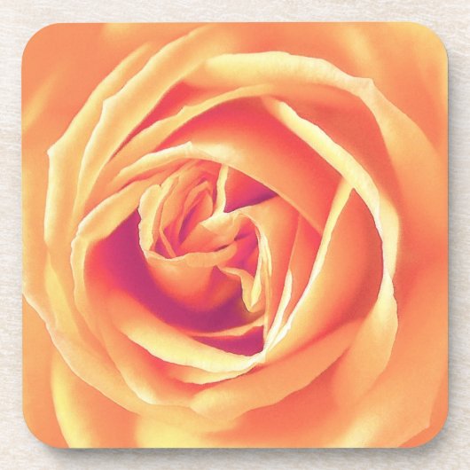 Dessous-de-verre Impression rose orange pastel (Devant)