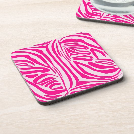 Dessous-de-verre Impression zèbre rose (Côté gauche)