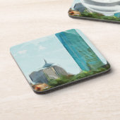 Dessous-de-verre Impressionnisme Abstrait de Boston Skyline (Côté gauche)