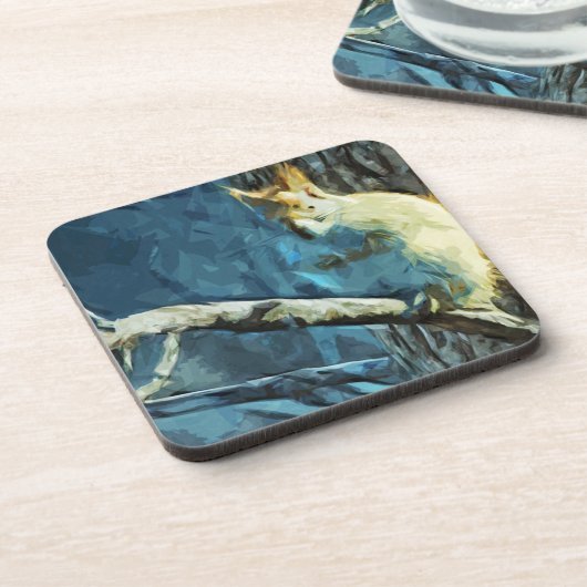 Dessous-de-verre Impressionnisme Abstrait de l'écureuil rouge améri (Côté gauche)