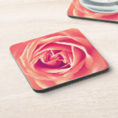 Dessous-de-verre imprimé rose corail (Côté gauche)