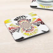 Dessous-de-verre Imprimer Anniversaire Kaleidoscope (Côté gauche)