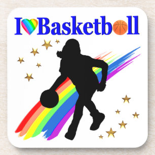 DESSOUS-DE-VERRE INCONTOURNABLE J'AIME LA CONCEPTION DE BASKET-BALL