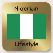 Dessous-de-verre Indicateur du Nigeria+Dessous de verre texte (Devant)