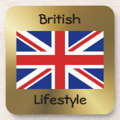 Dessous-de-verre Indicateur du Royaume-Uni+Dessous de verre du text (Devant)