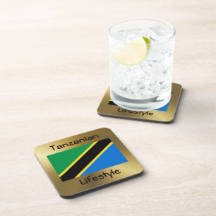 Dessous-de-verre Indicateur Tanzanie+Dessous de verre texte