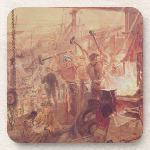 Dessous-de-verre Industrie sur la Tyne : Fer et charbon (la