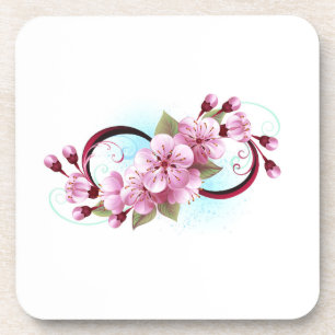 Dessous-de-verre Infini avec fleurs de cerisier