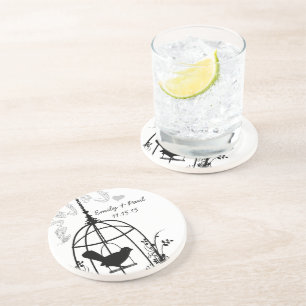 Dessous de verre Inséparables Vintages Black Bird 