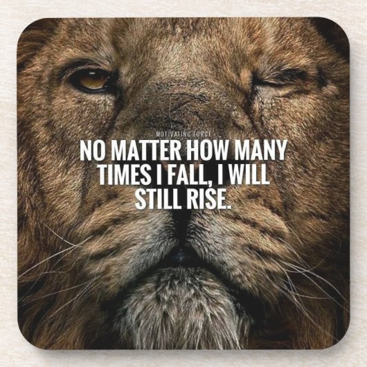 Dessous-de-verre Inspiration Lion - Automne et Montée - Motivationn (Devant)