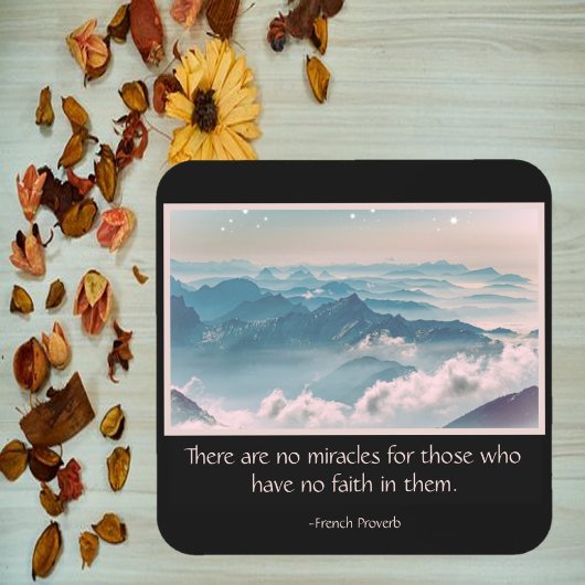 Dessous de verre Inspiration Miracle Quote Mountai