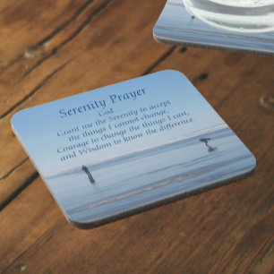 Dessous-de-verre Inspiration Serenity Prayer Beach Walkers