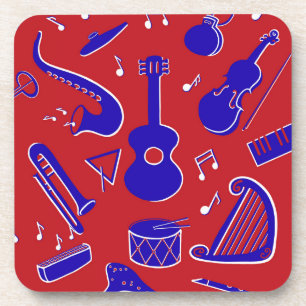Dessous-de-verre Instruments de musique